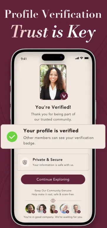 Profile and preferences screens shown on a phone